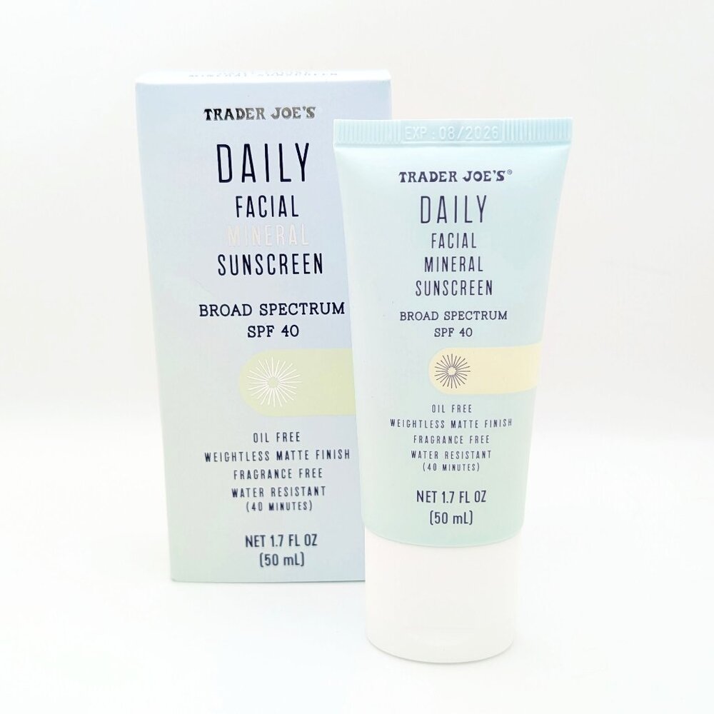 2 Tubes TJ's Daily Facial Mineral Sunscreen, Non-Nano Zinc Oxide, Ex: 2027